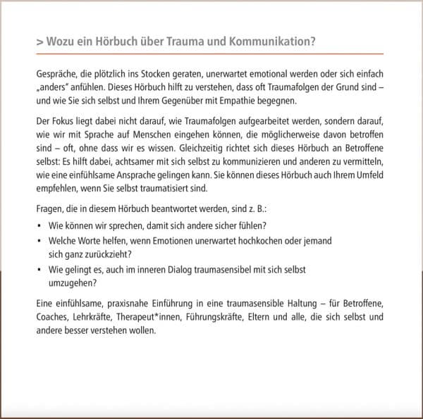 ICH REDE traumasensibel - Hörbuch + E-Book – Bild 3